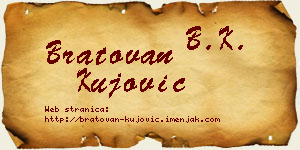 Bratovan Kujović vizit kartica